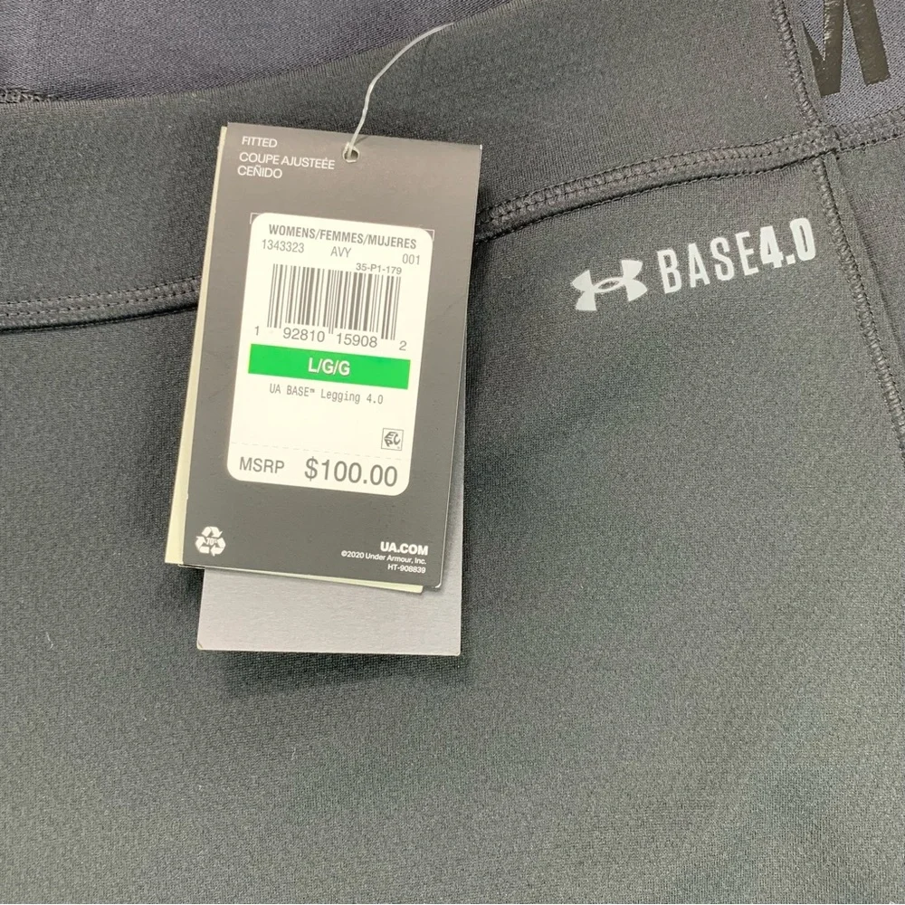 NWT Under Armour Women’s Large ColdGear UA Base‎ 4.0 Leggings Black